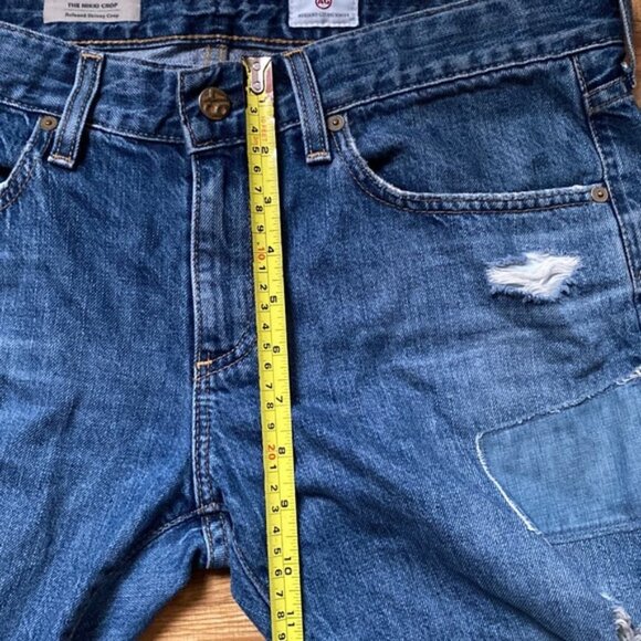 AG ADRIANO GOLDSCHMIED The Nikki Crop Relaxed Skinny distressed jeans - Picture 10 of 15
